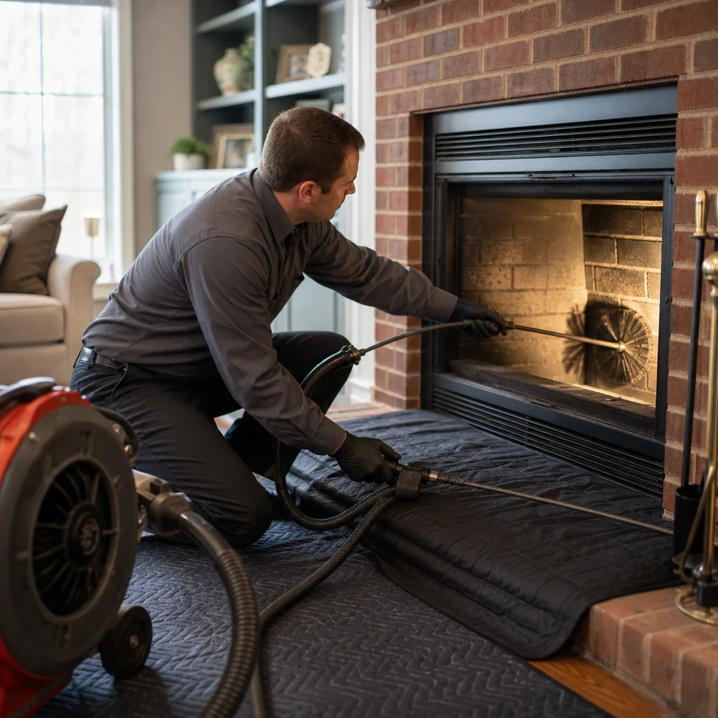 Illustration for chimney cleaning in Harriman
